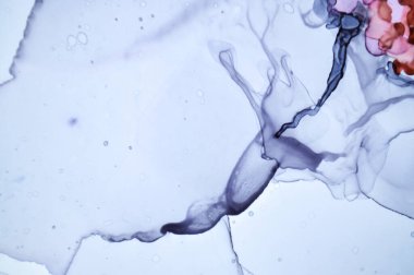 Alkol Mürekkebi Manzarası. Gri Bırakma Efekti. 