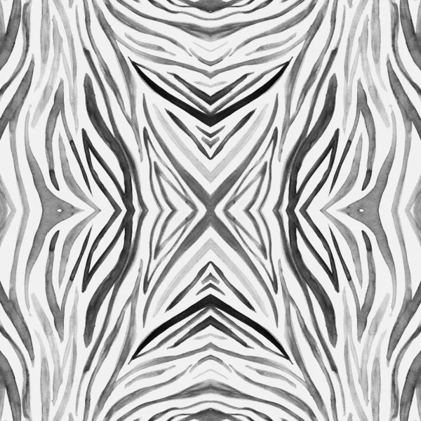 Nahtlose Zebra Textur. Aquarell Tierhaut. — Stockfoto