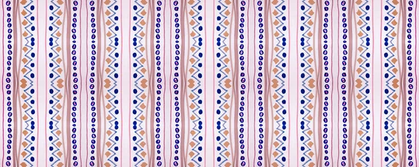 Seamless American Pattern. Pink Ethnic Border.