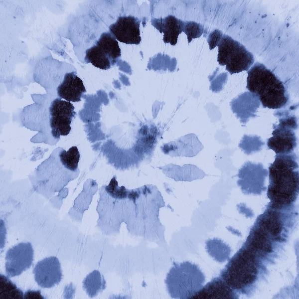 Blue Indigo Tie Dye. Espiral abstracta. Remolino blanco — Foto de Stock
