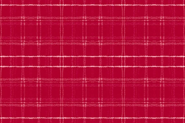 Red Christmas Plaid. Seamless Checkered Cloth.