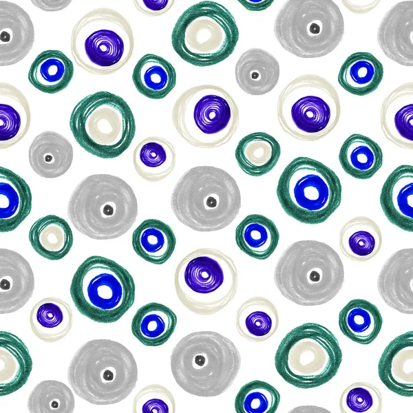 Colorful Circles Background. Watercolor Cool