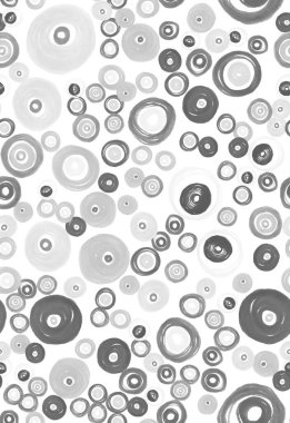 Gri Çember Şablonu. Grunge Polka Noktaları 