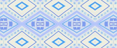 Etnik Düzen. Mavi Modern Zigzag Arkaplanı. 