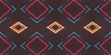 Kusursuz Rhombus Deseni. El çizgileri tarafından çizilmiş 