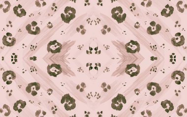 Bej rengi Ocelot İlişkisi. Pembe Retro Panter Sanatı 