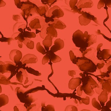 Kiraz çiçekleri pürüzsüz. Gül İllüstrasyonu. 