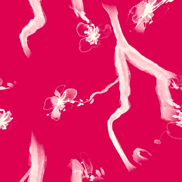 Kusursuz kiraz çiçeği deseni. Sakura 