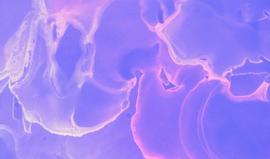 Soyut Sıvı İllüstrasyonu. Mavi Fütürist 