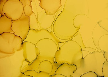 Siyah ve Sarı Soyut Mermer Yüzey. Renk 