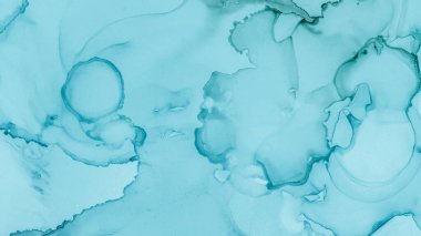 Teal Pastel Flow Splash. Mavi Bulut Moda 