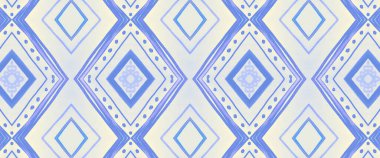 Etnik Düzen. Indigo Soyut Kabile Duvar Kağıdı. 