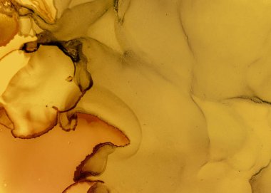 Siyah ve Sarı Soyut Mermer Arkaplan. Kaya 