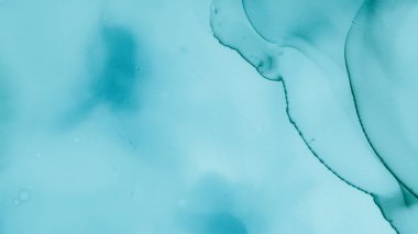 Yeşil Pastel Flow Splash. Mavi Bulut Modern 