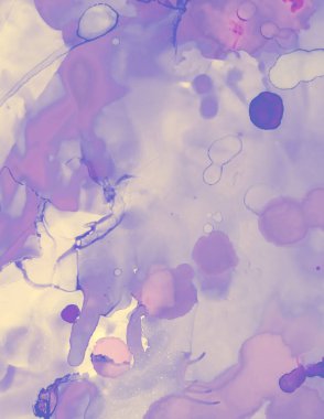 Düğün kartı şablonu. Pembe Pastel Akan Su. 