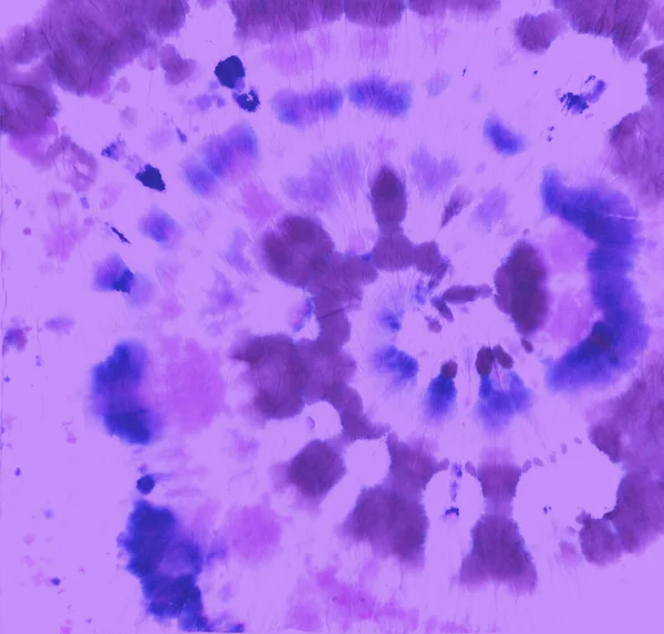 Purple Tie Dye Effects. Hippie Circle Background. — Stock Photo, Image