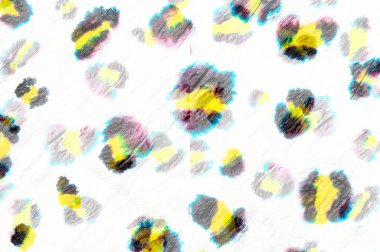 Suluboya desenli leopar.