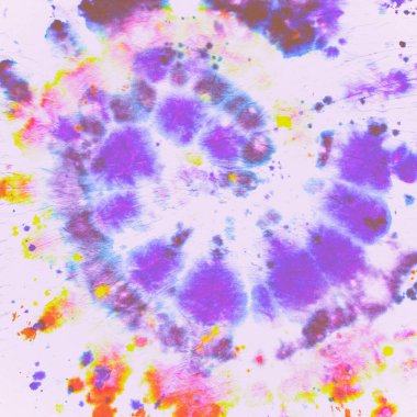 Boyalı Çember. Renkli Sanatsal Yazdırma. Boyalı 