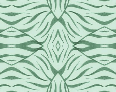 Yeşil Kusursuz Hayvan Şablonu. Moda Afrikalı 