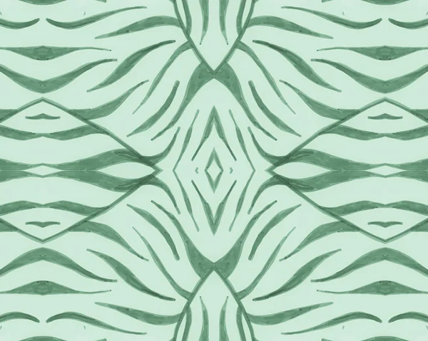 Зеленый безмордый паттерн Анимала. Африканская мода — стоковое фото