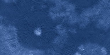 Tie Dye Shibori Yazdırma. Mavi Denim Suluboya 