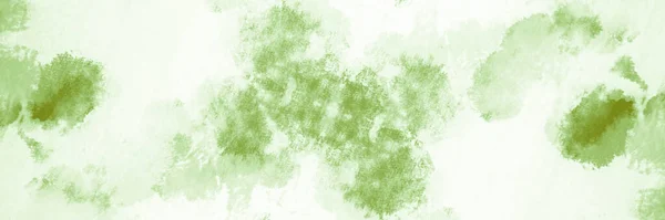 Water Background Drawing. Green Grassy Ink