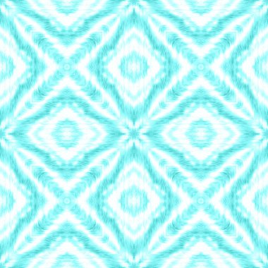 Ikat Yazdırma ile Suluboya Deseni. 