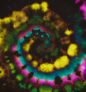 Dairesel Eski Tarz. Renk Tasarımı. Saykodelik Kravat 