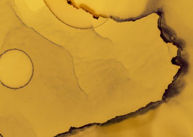 Siyah ve Sarı Soyut Mermer Yüzey. Gri 