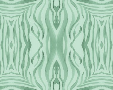 Yeşil Kusursuz Hayvan Şablonu. Soyut Afrikalı 