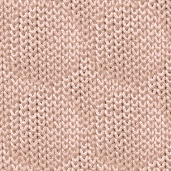 Brown Woolen Thread. Abstract Knitted Textile.