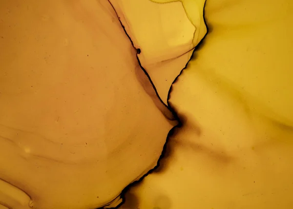 Black and Yellow Abstract Marble Backdrop. Rock