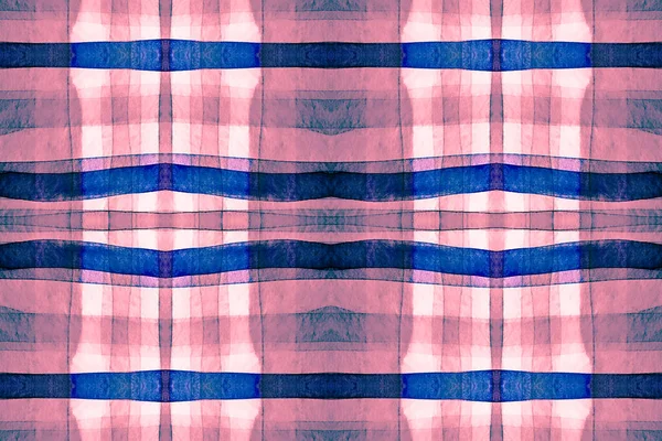 Watercolor Scotland Fabric. Red Tartan Flanel. — Stock fotografie