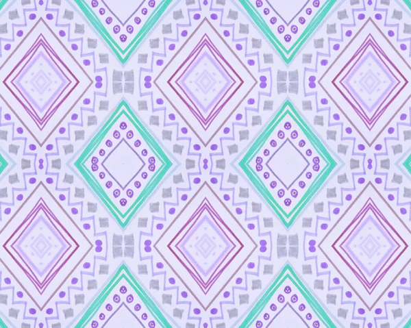 Purple Seamless Ethnic Background. Aquarelle — Photo