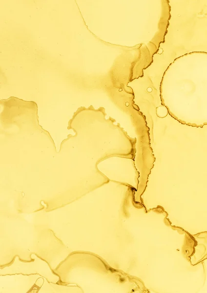 Watercolor Yellow Background. Bright Ink Stains. — Stock Photo, Image