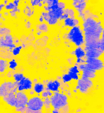 Boyalı kumaş. Sarı Sanatsal Gömlek. Hippi. 