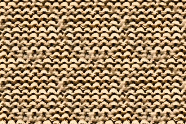 Fil de laine beige. Modèle de tricot vintage. — Photo
