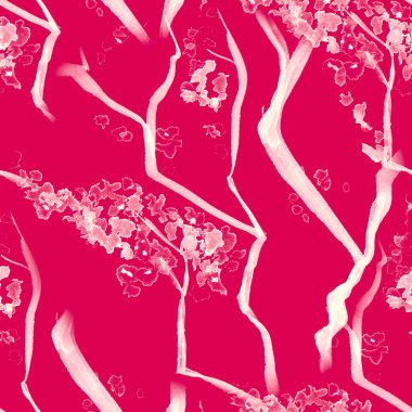 Kusursuz kiraz çiçeği deseni. Elma 