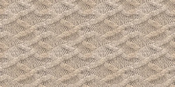 Beige Gängmönster. Grunge stickad textil. — Stockfoto