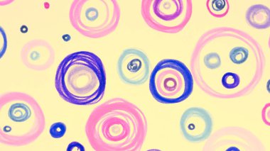 Violet Mutlu Boyama. Dairesel doku. Pastel 