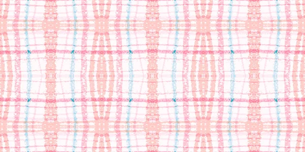 Watercolor Pink Check. Nude Tartan Pattern. — Stock Photo, Image