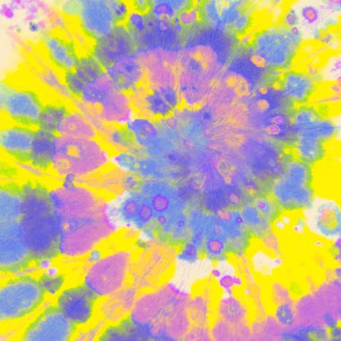 Mavi Kravat Ölüm Sarmalı. Sarı Batik Dokusu. 