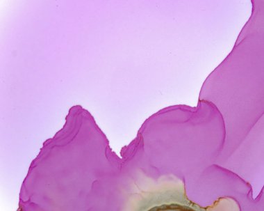 Ruhsal Su Şablonu. Sıvı mürekkep Dalgası 