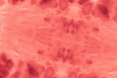 Canlı Coral Batik Shibori dokusu. Soyut 