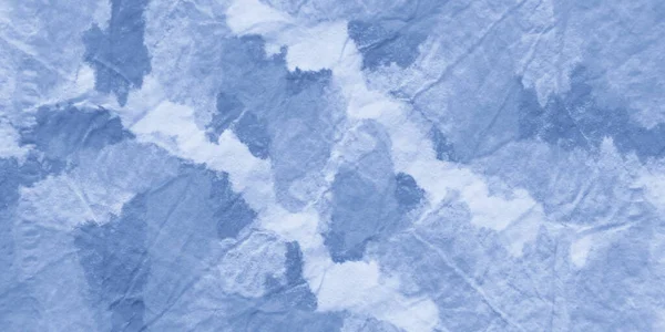 Indigo Tie Dye Texture. Blauwe Etnische Aquarel — Stockfoto