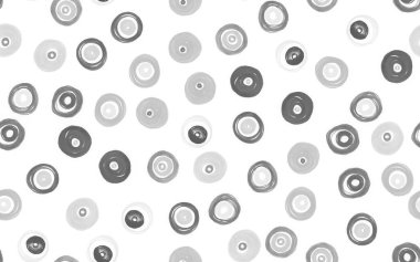 Gri Çember Şablonu. Soyut Polka Noktaları 