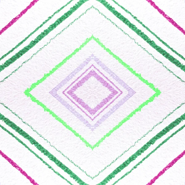 Watercolor Rhombus. Geometric Seamless Pattern. — Stock Photo, Image