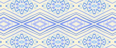 Etnik Düzen. Mavi Soyut Zig Zag Duvar Kağıdı. 