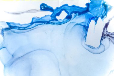 Alkol Mürekkebi Lekeleriyle sanat eserleri. Beyaz Renk 