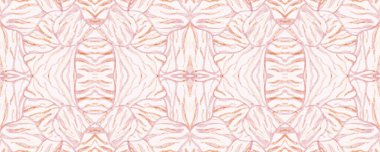 Kusursuz Çizgili Süs. Pembe Moda Vahşi Yaşam 